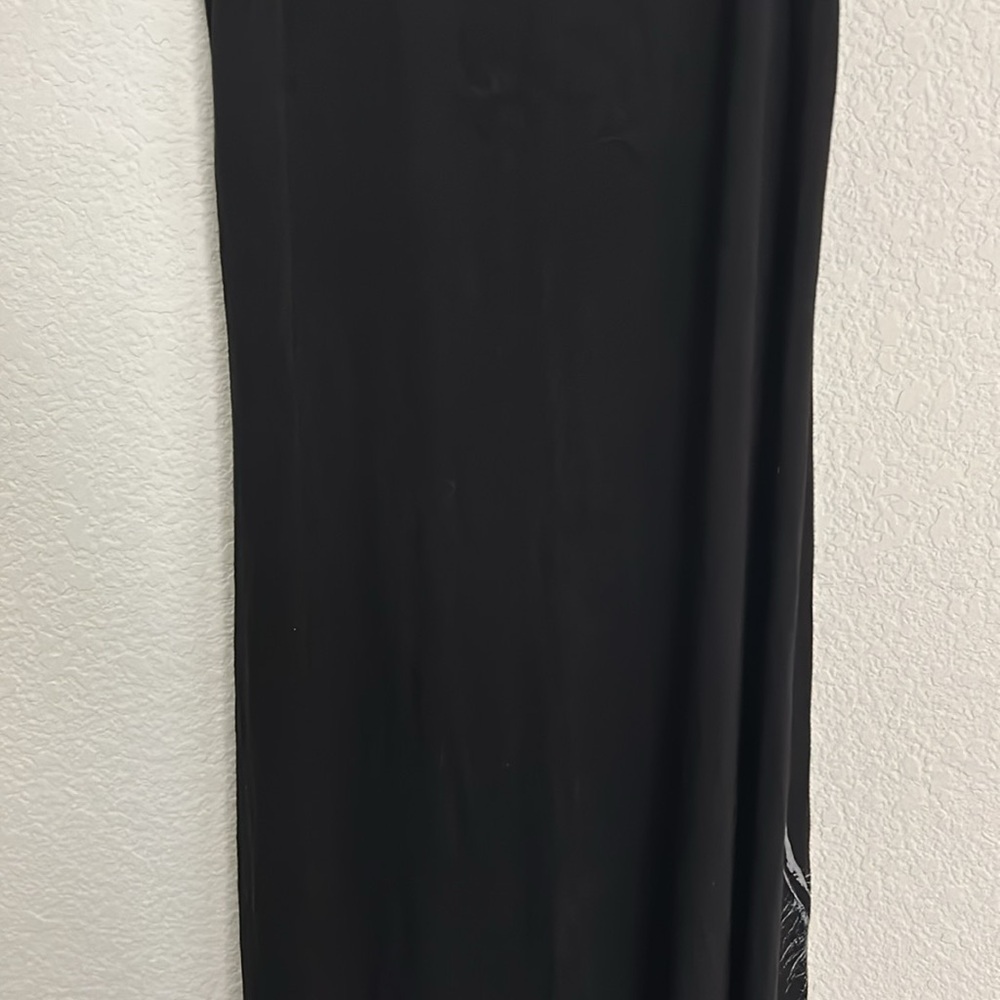 Black Feather Print summer dress by karen kane - Picture 8 of 9